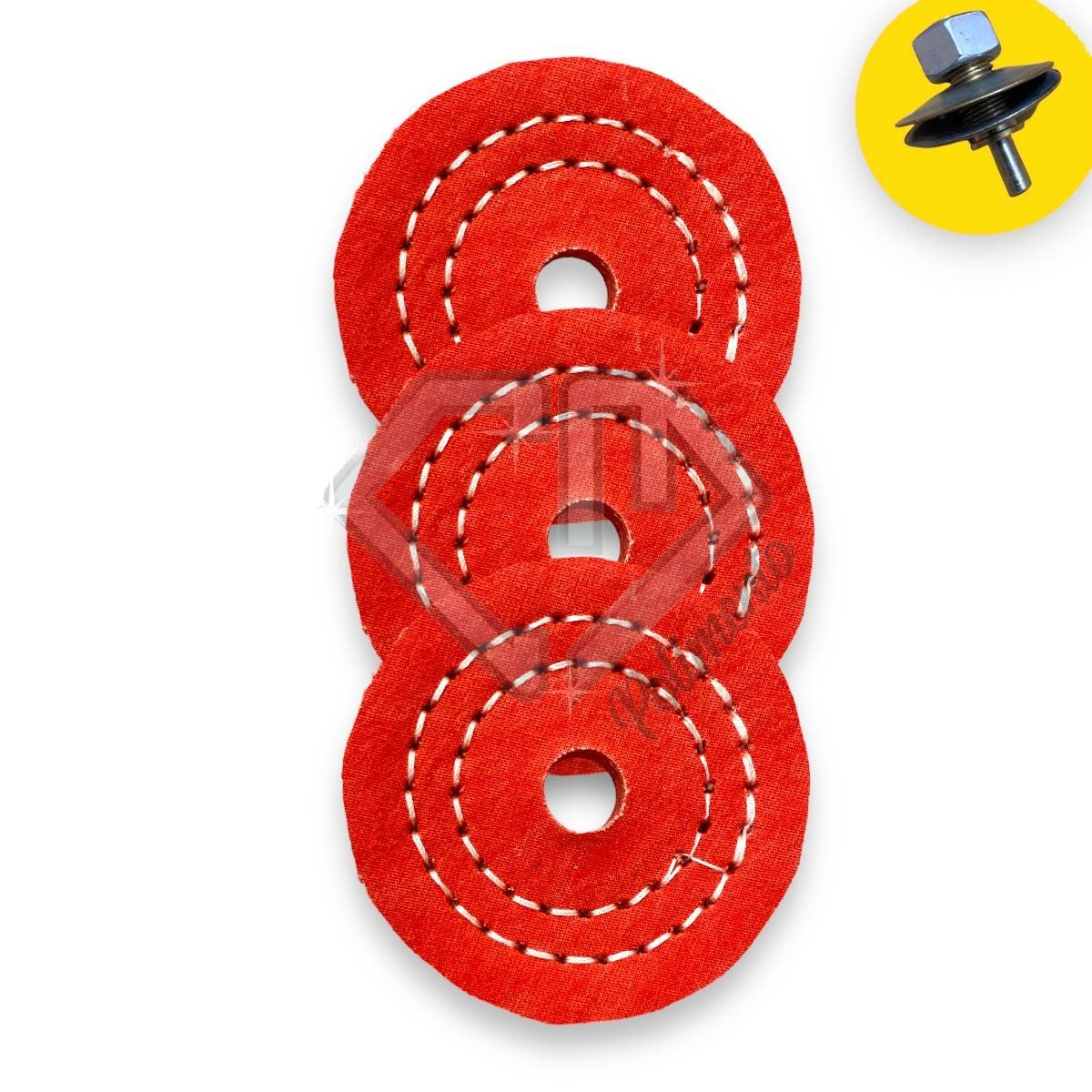 KIT 135 1 Kit 135 - 4 Peças Corte Polimento Aluminio Inox Furadeira 7,5CM - Imagem 1