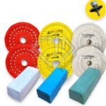 Kit 145 - 10 Peças Polimento Brilho Inox Alumínio 7,5CM