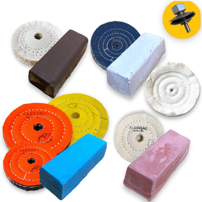 Kit 16 - Polimento Moto Friso Rodas Inox Aluminio Bike Escapamento