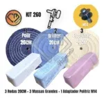 Kit 260 - Polimento Brilho Tanque Rodas Alumínio Inox Bau 20CM - Imagem 2