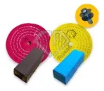 Kit 273 - Polimento Brilho Inox Aço Baus Banco Rodas Politriz M14 20CM