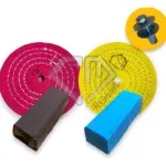 Kit 273 - Polimento Brilho Inox Aço Baus Banco Rodas Politriz M14 20CM