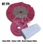 Kit 179 - 3 Peças Polimento E Brilho Inox Aluminio Tanque 15CM e 7,5CM - Imagem 2