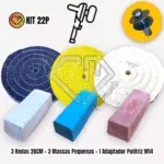 Kit 22 Politriz M14 - 20CM Polimento Espelhamento Aluminio Tanque Zermac - Imagem 2