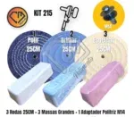 Kit 215 - Polimento Espelhamento Alumínio Inox Tanque Rodas 25CM - Imagem 2