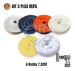 Kit 3 Plus Refil - Roda/Polia  -Metal Acrilico Aluminio - Imagem 2