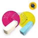 Kit 188 - 25CM Rodas Massas Politriz M14 Polimento Espelhamento Tanque Rodas Inox