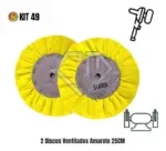 Kit 49 - 2 Discos Ventilado Amarelos 25cm - Espelhar - Imagem 2