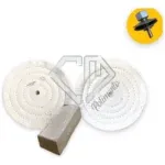 Kit 337 - Algodão Flanela Polimento Lustro Massa Bege Acrilico Madeira Plastico Resina 15CM