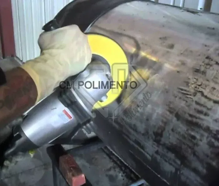 Kit 245 - 2 Rodas Polimento Espelhamento Inox Aluminio Latão Politriz M14 20CM - Imagem 4