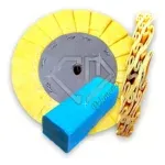 Kit 323 - 20cm Disco Amarelo Brilho Espelhamento Inox Aluminio