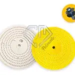 Kit 244 - 2 Rodas Polimento Brilho Espelhamento Inox Alum Latão Politriz M14 20CM