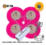 Kit 298 - 4 Discos Polimento Tanque Aluminio Inox 25CM - Imagem 2