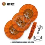 Kit 352 - 150CM - 3 Discos Ventilado Laranja Duro Cutelaria - Imagem 2