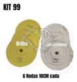 Kit 99 - 6 Peças Polimento Fino Brilho Inox Aluminio 10CM - Imagem 2