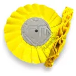 Disco Plissado Amarelo 25CM - Alto Brilho Metais Aluminio Inox Faca Ferramentas Rodas