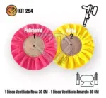 Kit 294 - 30CM Discos Rosa E Amarelo Polimento Brilho Inox Alumínio - Imagem 2