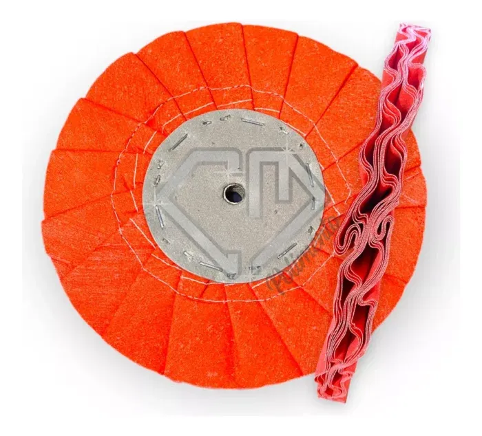 Disco Plissado Vermelho 30CM - Corte e Polimento em Metais Alumínio Inox Rodas Tanque - Imagem 1