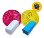 Kit 274 - Polimento Brilho Inox Aço Baus Banco Rodas Politriz M14 20CM