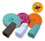 Kit 87 - Polimento Brilho Aluminio Inox - Boinas 10cm Massa 230g