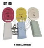 Kit 145 - 10 Peças Polimento Brilho Inox Alumínio 7,5CM - Imagem 2