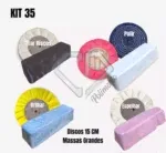 KIT 35 - 15CM POLIMENTO INOX ALUMINIO MOTO RODA ESCAPAMENTO - Imagem 2