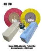 Kit 170 - Polimento Brilho Tanque Rodas Inox 20CM - Imagem 2