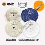 Kit 46 Moto Esmeril Rodas Boinas Transisal Jeans Brim Flanela 20cm - Imagem 2