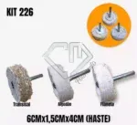 Kit 226 3 Rodas 60mm C Haste - Tira Riscos Polimento Espelhamento - Imagem 2