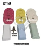 Kit 147 - 13 Peças Polimento Corte Inox Alumínio 10CM - Imagem 2