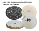 Kit 89 Polimento Brilho Inox Aluminio Latao 15cm - Imagem 2