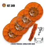 Kit 349 - 20CM - 4 Discos Transisal Laranja Duro Cutelaria - Imagem 2