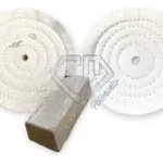 Kit 339 - Algodão Flanela Polimento Lustro Massa Bege Acrilico Madeira Plastico Resina 15CM