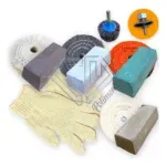 Kit 21 Furadeira - 10cm Polimento Cutelaria Lamina Chifre Cabos Inox Faca Madeira