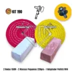 Kit 190 - 15CM Rodas Massas Espelhamento Tanque Rodas Inox - Imagem 2