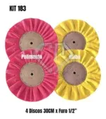 Kit 183 - 30CM - 4 Discos Polimento Brilho Inox Alumínio - Imagem 2