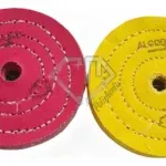 Kit 218 - Roda Rosa Polir 10cm + Amarela Brilho 10cm Aluminio Inox