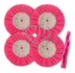 Kit 252 - 4 Discos Ventilado Rosa - Polimento Alumínio Inox 25CM