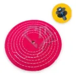 Kit 212 - 30CM Roda Resinada Rosa Dura Pino Politriz M14 Inox Tanque