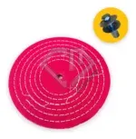 Kit 211 - 25CM Roda Resinada Rosa Dura Pino Politriz M14 Inox Tanque