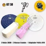 Kit 58 - 20CM Polir Espelhar Alumínio Moto Inox - Imagem 2