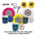 Kit 365 - Polir Brilho Espelhar Roda Tanque Massa Liquida 20CM - Imagem 2