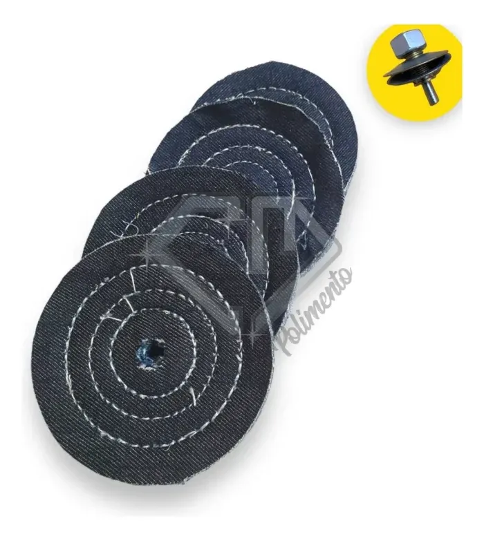 Kit 123 - 5 Peças Polimento Fino Inox Aluminio Furadeira 10CM - Imagem 1