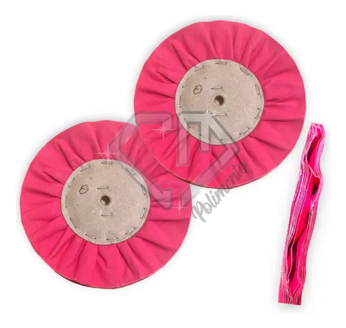 Kit 251 - 2 Discos Ventilado Rosa - Polimento Alumínio Inox 25CM - Imagem 1