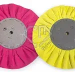 Kit 294 - 30CM Discos Rosa E Amarelo Polimento Brilho Inox Alumínio