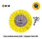 Kit 48 - Ventilado Amarelo 250mm E Pino Politriz M14 - Imagem 2