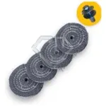 Kit 120 - 5 Peças Polimento Fino Aluminio Inox Politriz 10CM