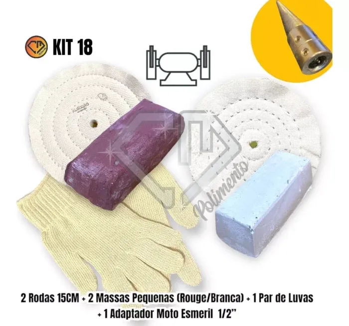 Kit 18 Moto Esmeril - Design Ouro Joias - Polimento Brilho - Imagem 2