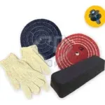 Kit 301 - 15CM Polimento Ferro Aço Chapa Aluminio Inox Politriz M14