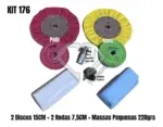 Kit 176 - 8 Peças Polimento E Brilho Alumínio Inox 15CM - Imagem 2